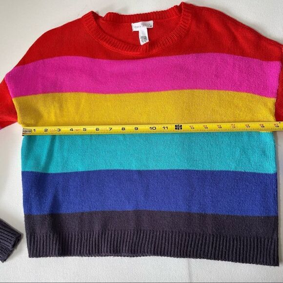 Full tilt cropped striped long sleeve sweater size M - Picture 6 of 8